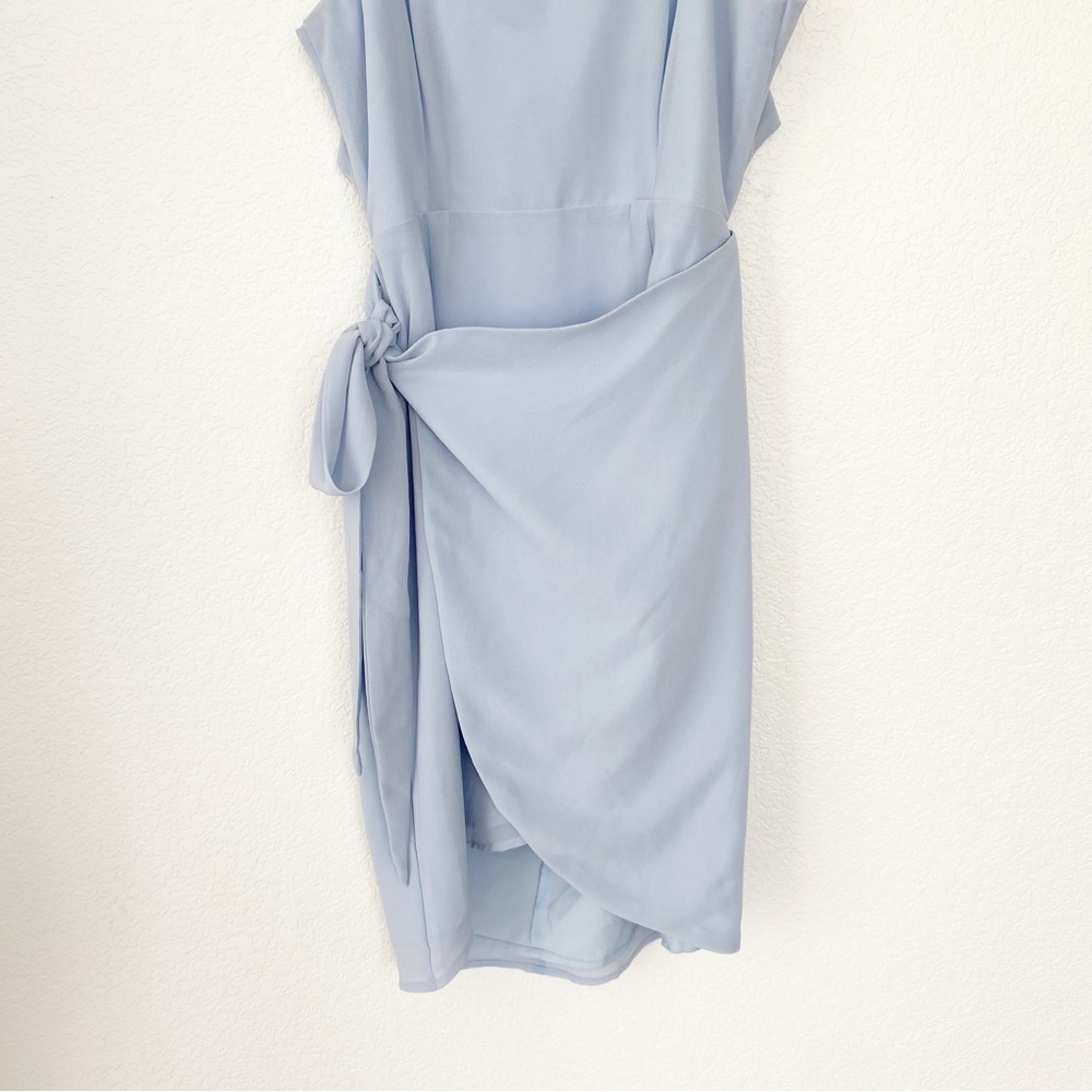 Superdown | Baby Blue Morgan Layer Wrap Mini Dress Sz XS - Picture 4 of 15